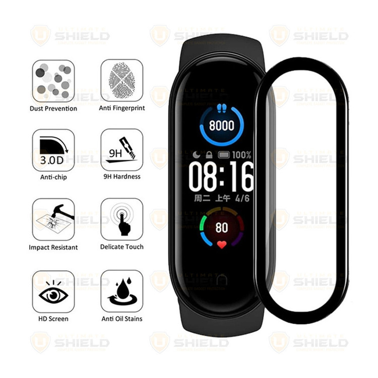 محافظ صفحه نمایش آلتیمیت شیلد مدل Nano Pmma مناسب برای ساعت هوشمند شیائومی Mi Band 8 بسته سه عددی