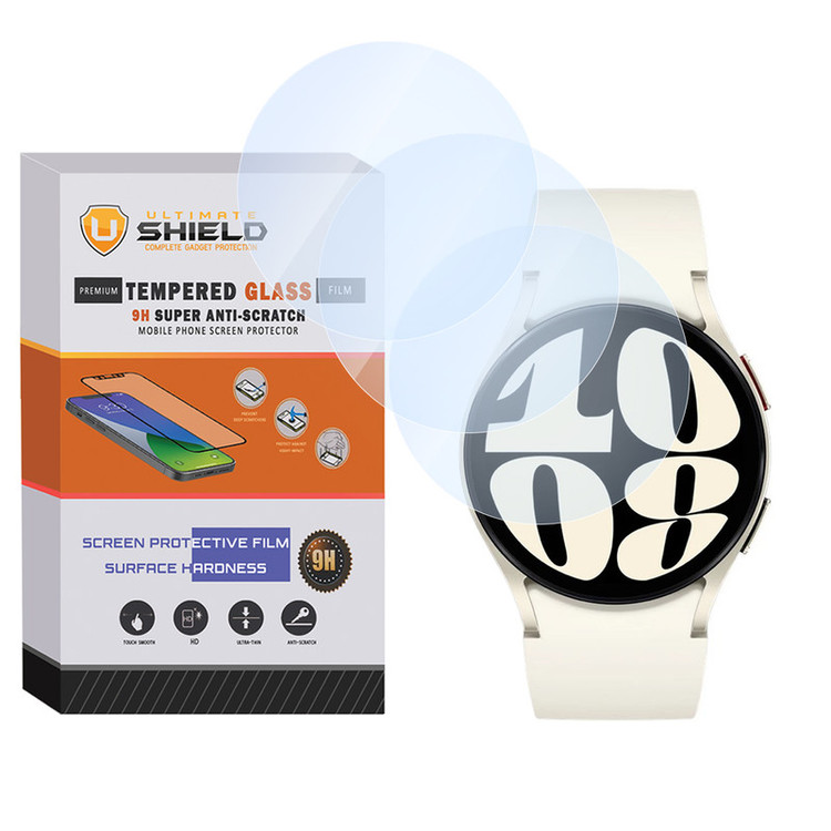 محافظ صفحه نمایش شیشهای آلتیمیت شیلد مدل SH-UL مناسب برای ساعت هوشمند سامسونگ Galaxy watch 6 44mm بسته سه عددی