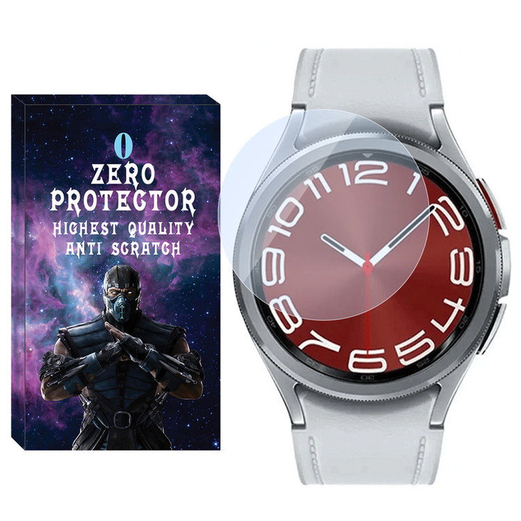محافظ صفحه نمایش شیشهای زیرو مدل SH-ZR مناسب برای ساعت هوشمند سامسونگ Galaxy watch 6 Classic 43mm