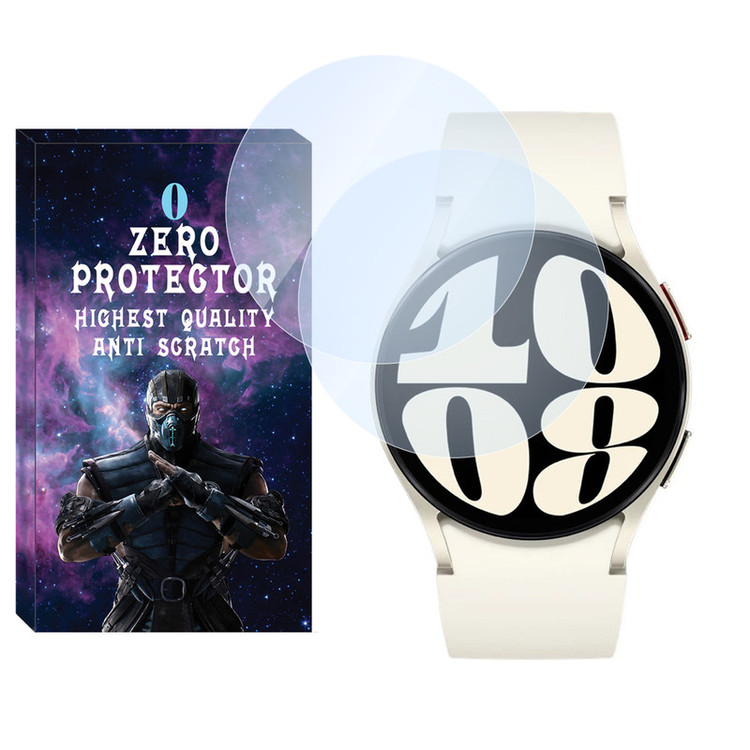 محافظ صفحه نمایش شیشهای زیرو مدل SH-ZR مناسب برای ساعت هوشمند سامسونگ Galaxy watch 6 44mm بسته دو عددی