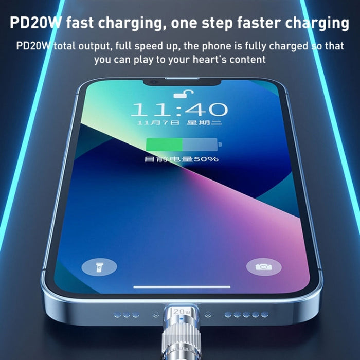 کابل تبدیل USB-C به لایتنینگ مدل CI35W فست شارژ طول 1 متر