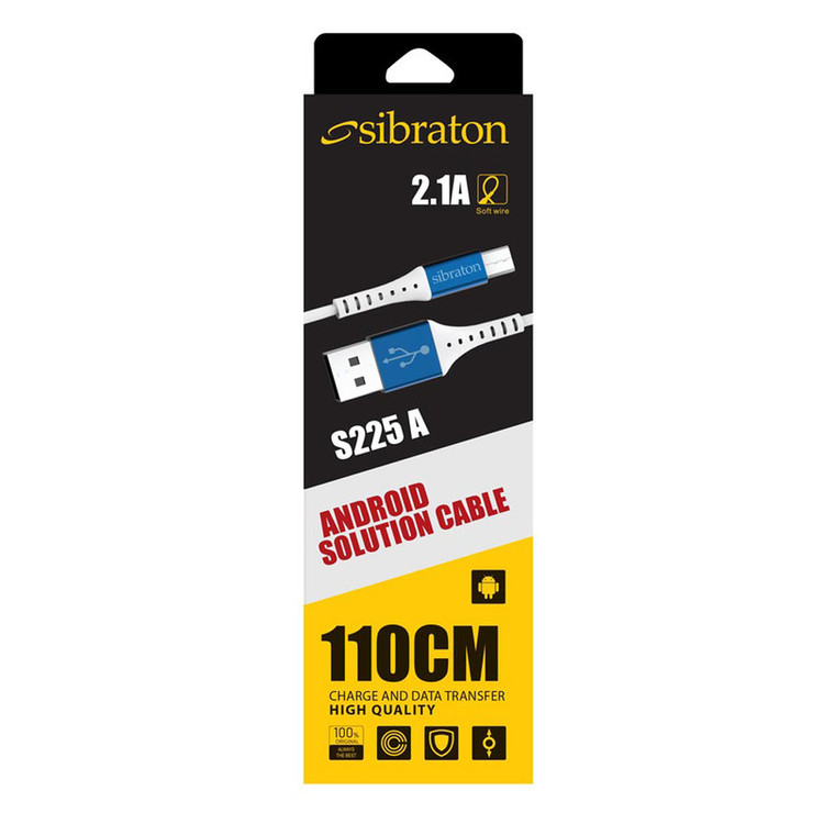 کابل تبدیل USB به microUSB سیبراتون مدل S225A طول 1.1 متر