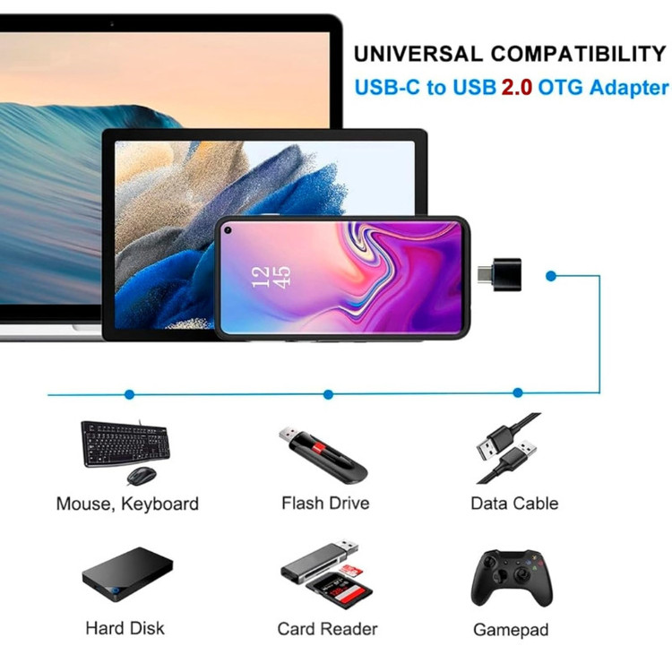 مبدل OTG USB-C به USB مدل TRH_464