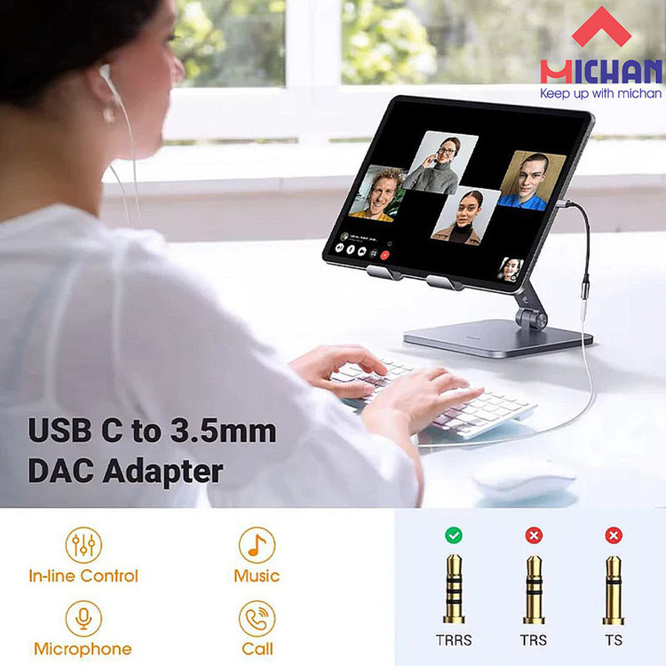 مبدل USB-C به جک 3.5 میلی متری مدل T1