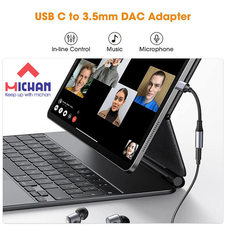 مبدل USB-C به جک 3.5 میلی متری مدل T1