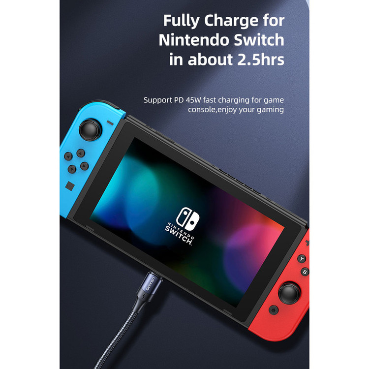 کابل تبدیل USB -c مدل US-sj524 طول 1.2 متر