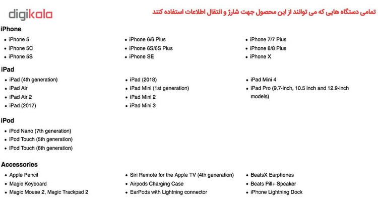 کابل تبدیل USB به لایتنینگ جاست لاو ویجت مدل 6s طول 0.3 متر