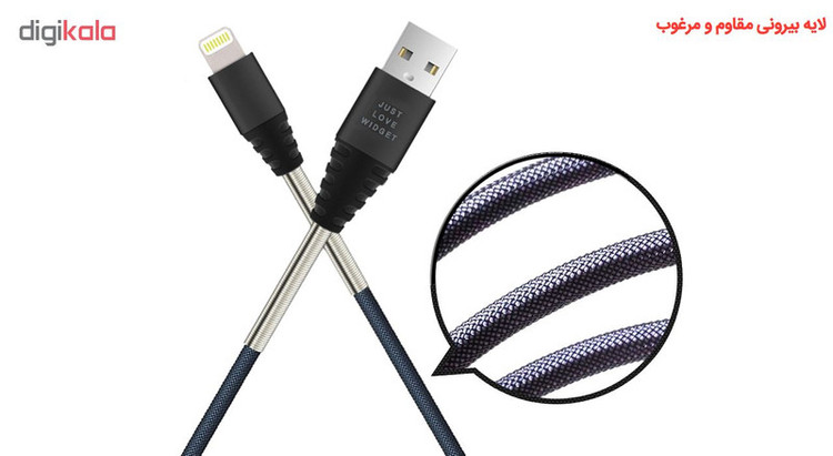 کابل تبدیل USB به لایتنینگ جاست لاو ویجت مدل 6s طول 0.3 متر