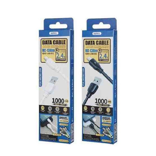 کابل تبدیل USB به microUSB ریمکس مدل RC-138M طول 1 متر