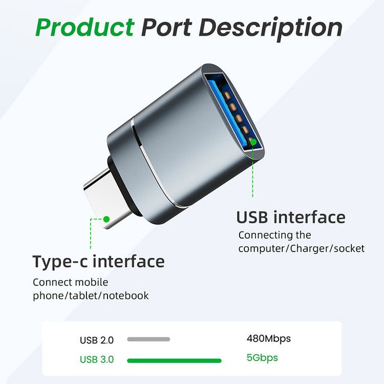 مبدل USB 3.0 به USB-C مدل OTG-AC304