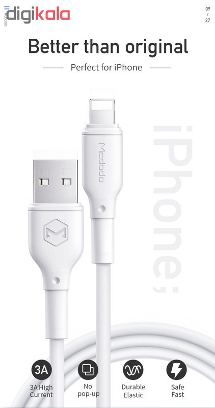 کابل تبدیل USB به لایتنینگ مک دودو مدل CA-7270 طول 1.2 متر