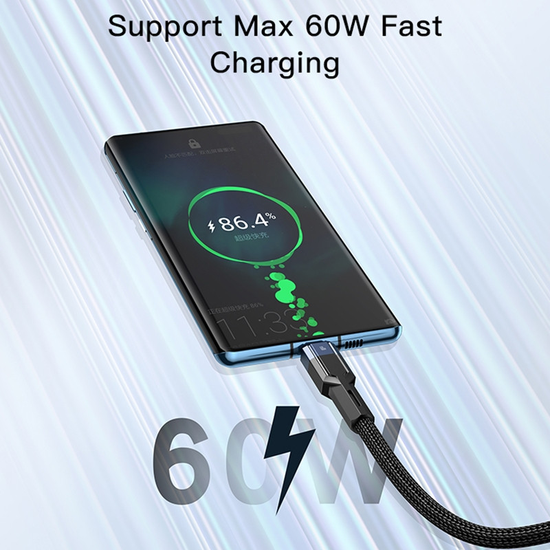 کابل USB-C مدل CA108 PD60W طول 1.2 متر