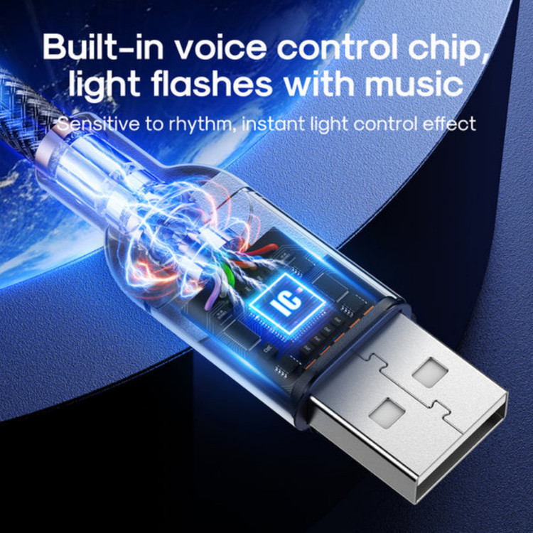 کابل تبدیل USB به لایتنینگ جوی روم مدل چراغ دار طول 1.2 متر