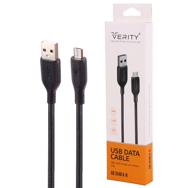 کابل تبدیل USB به microUSB وریتی مدل CB3148A طول 1 متر