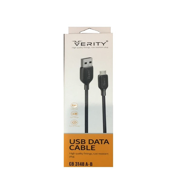 کابل تبدیل USB به microUSB وریتی مدل CB3148A طول 1 متر