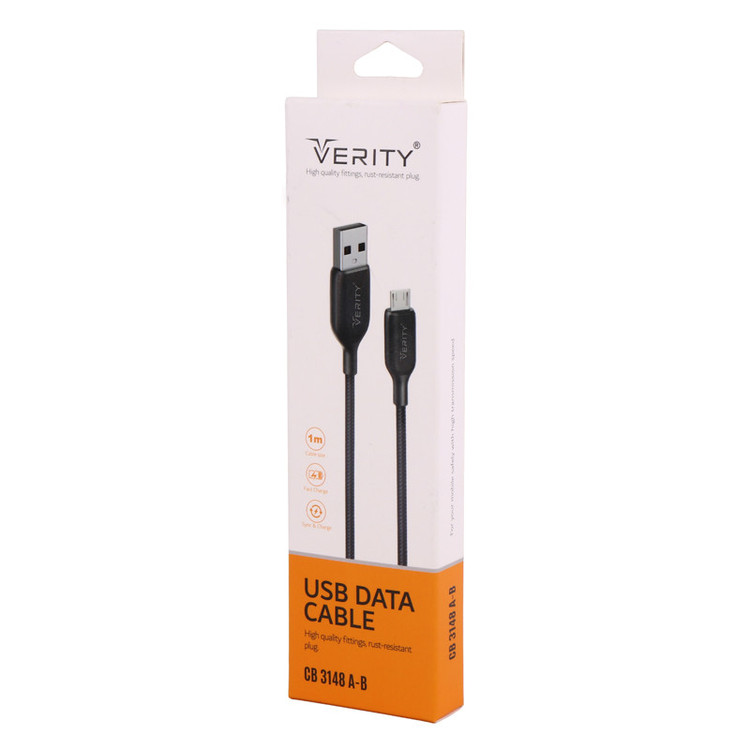 کابل تبدیل USB به microUSB وریتی مدل CB3148A طول 1 متر