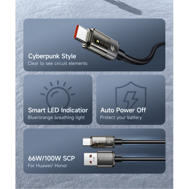 کابل تبدیل USB به USB-C مک دودو مدل CA-3151 طول 1.2 متر