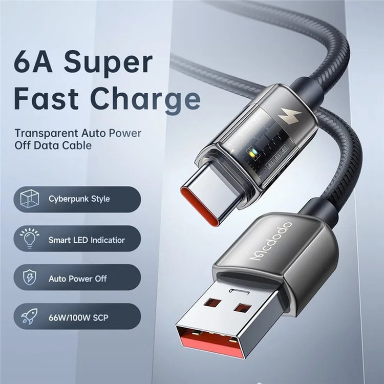 کابل تبدیل USB به USB-C مک دودو مدل CA-3151 طول 1.2 متر