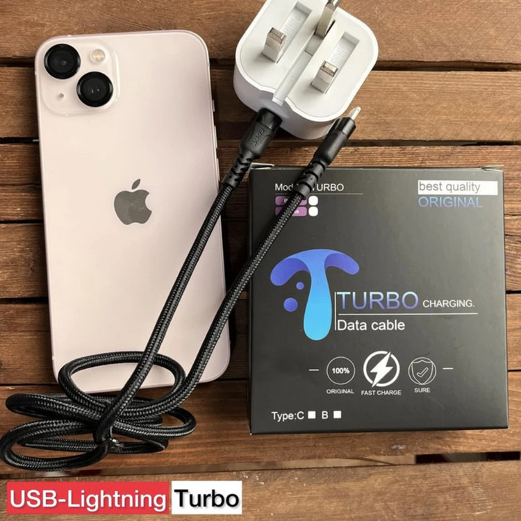 کابل تبدیل USB-Cبه لایتنینگ توربو مدل iphone 13 pro max طول یک متر