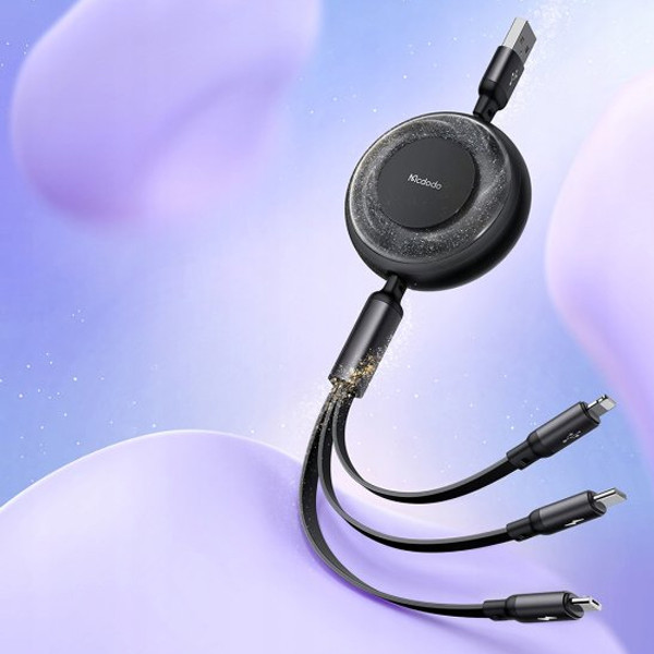 کابل تبدیل USB به لایتنینگ / MicroUSB / USB-C مک دودو مدل CA-357 طول 1.2 متر