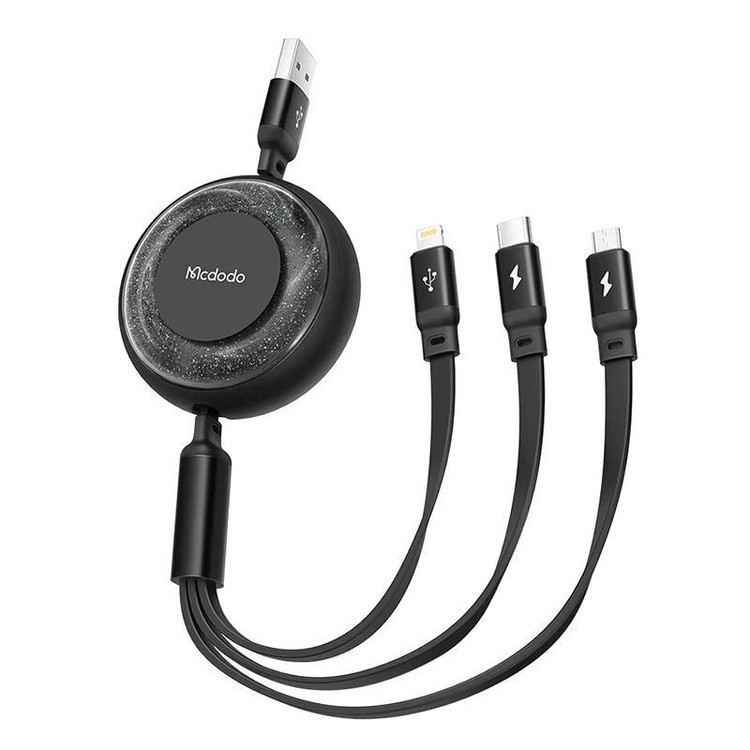 کابل تبدیل USB به لایتنینگ / MicroUSB / USB-C مک دودو مدل CA-357 طول 1.2 متر