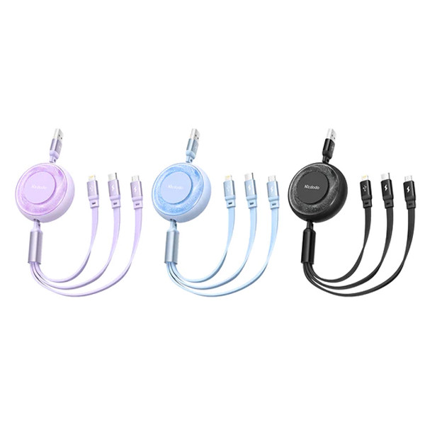 کابل تبدیل USB به لایتنینگ / MicroUSB / USB-C مک دودو مدل CA-357 طول 1.2 متر