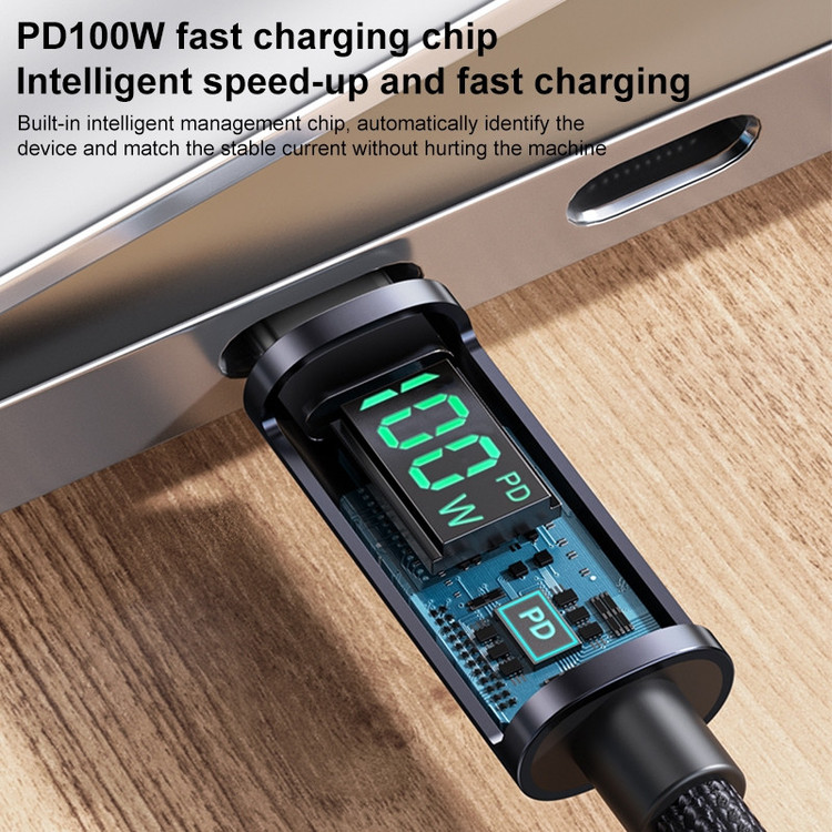 کابل USB-C مدل CA158 PD100W طول 1.2 متر