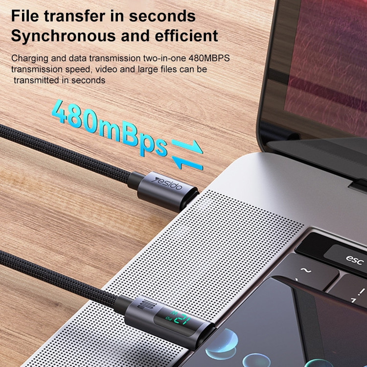 کابل USB-C مدل CA158 PD100W طول 1.2 متر