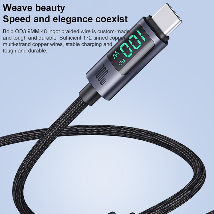کابل USB-C مدل CA158 PD100W طول 1.2 متر