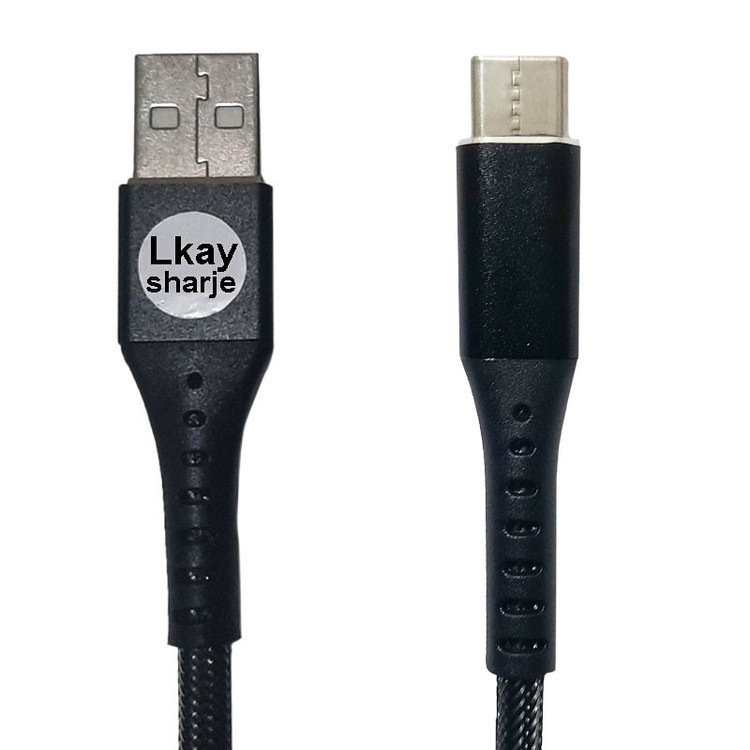کابل تبدیل USB به USB-C الکای شارژ مدل فلزی فستینگ طول 1 متر