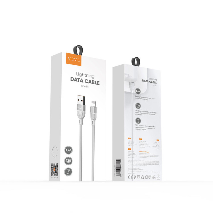 کابل شارژر USB به لایتنینگ ویدوی مدل CB487i طول1.2 متر