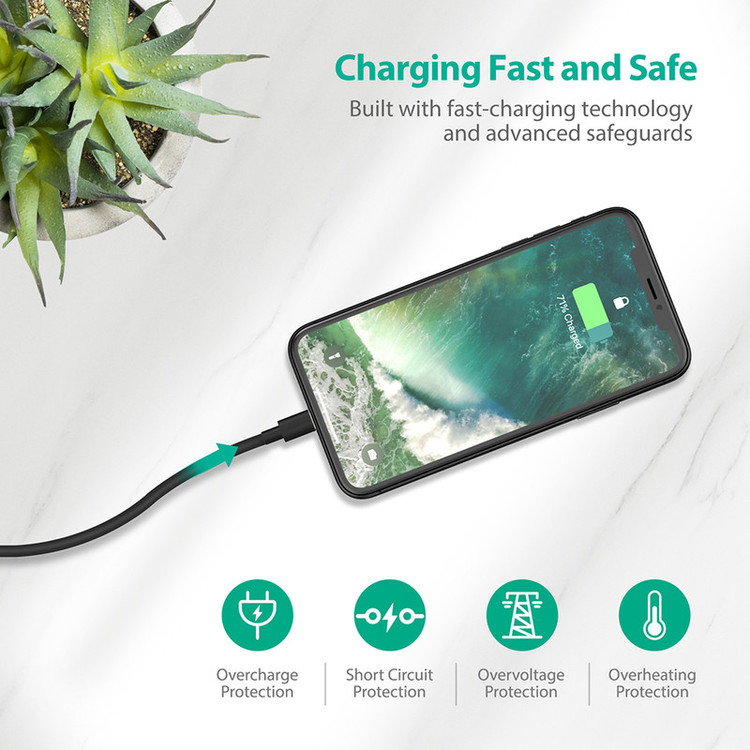 کابل تبدیل USB به لایتنینگ راوپاور مدل RP-CB045 مجموعه ۳ عددی