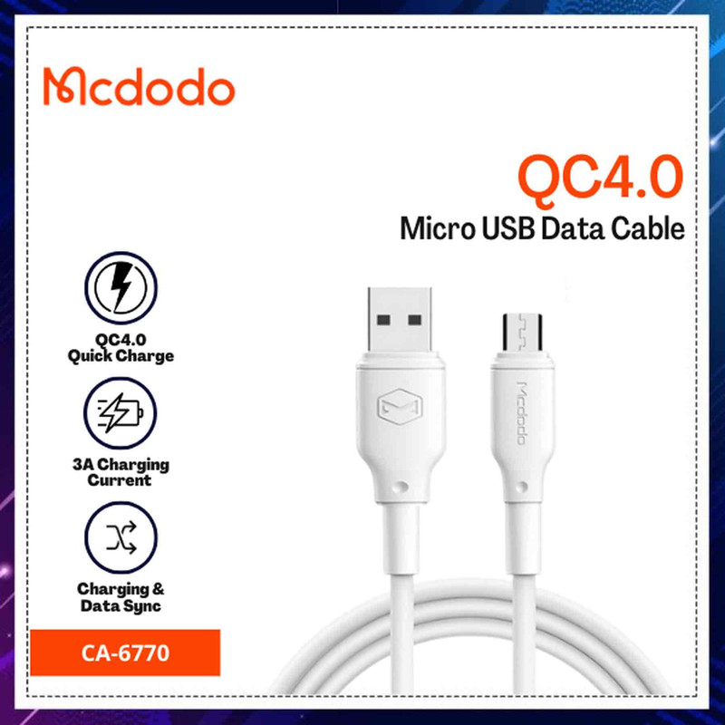 کابل تبدیل USB به MicroUSB مکدودو مدل CA-6770 طول 1.2 متر