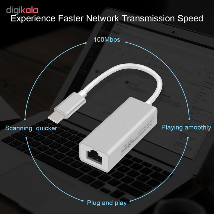 مبدل USB-C به Ethernet مدل MN-PH 10/100