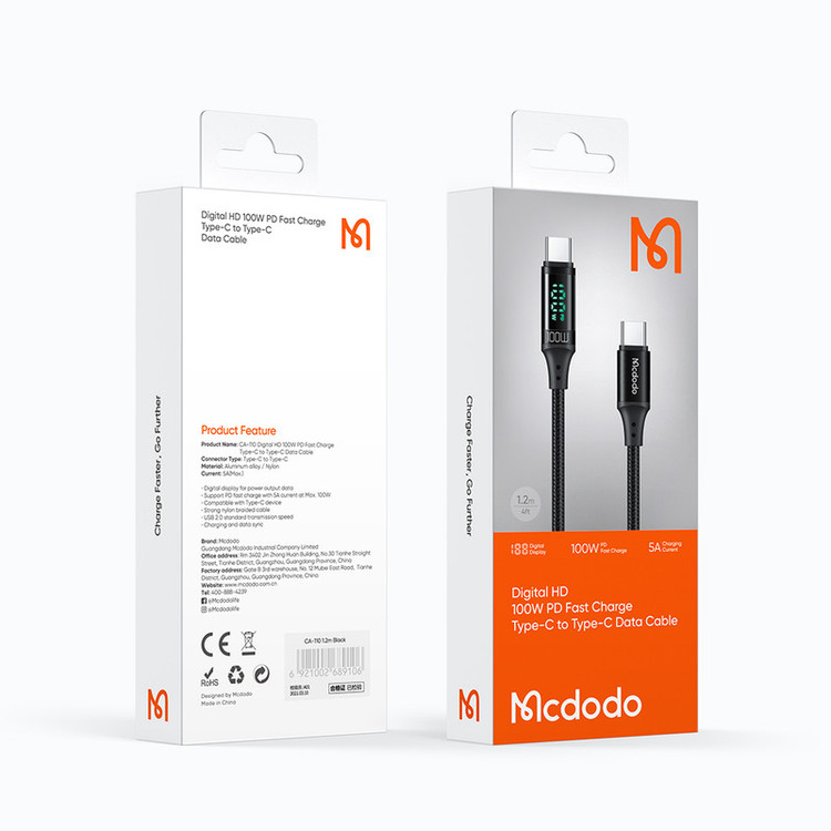 کابل تبدیل USB-C مک دودو مدل CA-110 طول 1.2 متر