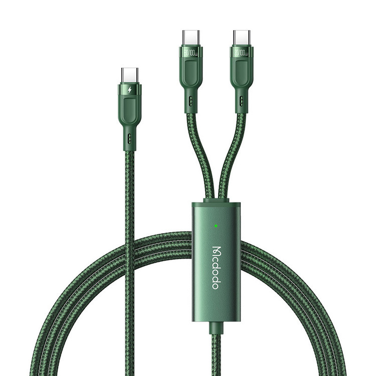کابل تبدیل 1 به 2 USB-C مک دودو مدل CA-7470 طول 1.2 متر