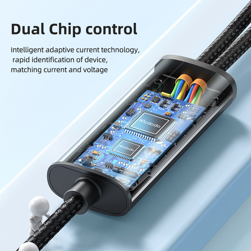 کابل تبدیل 1 به 2 USB-C مک دودو مدل CA-7470 طول 1.2 متر