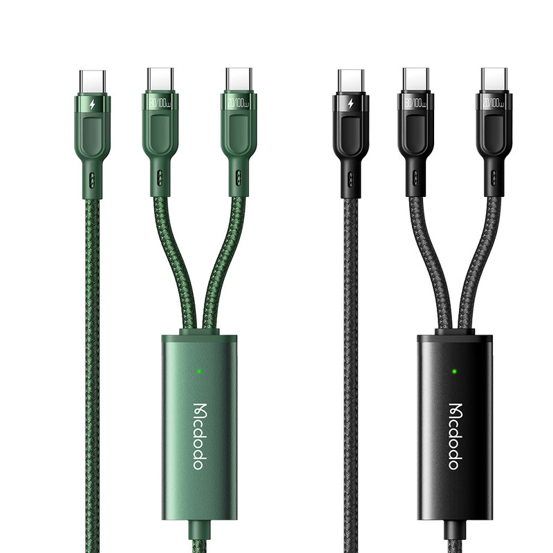 کابل تبدیل 1 به 2 USB-C مک دودو مدل CA-7470 طول 1.2 متر