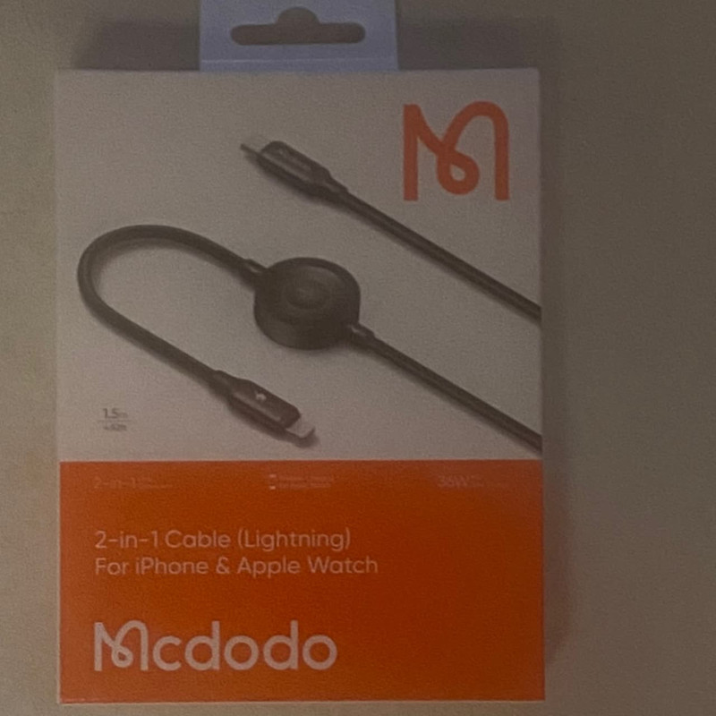 کابل تبدیل USB-C به میکرو اپل واچ /لایتنینگ مک دودو مدل ca-5680 طول 1.5 متر