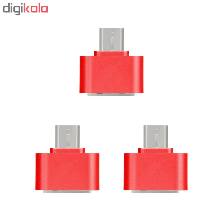 مبدل microUSB به USB مدل DST-O3 بسته 3 عددی