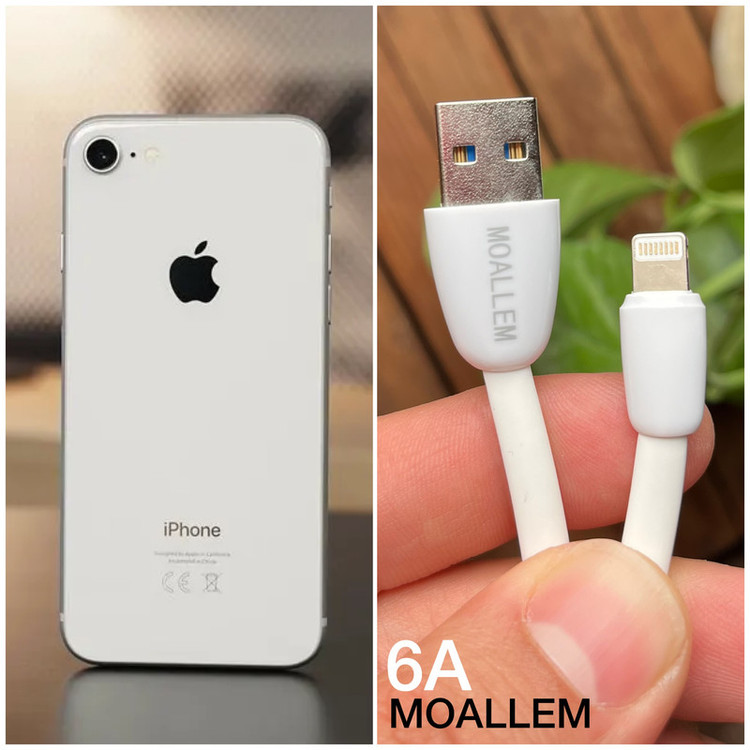 کابل تبدیل USB به لایتیننگ معلم مدل iphone - 8 به طول 1 متر