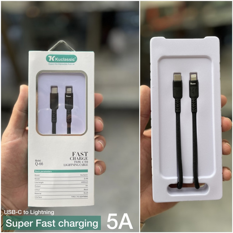 کابل تبدیل USB-C به لایتنینگ کوکلاسیک مدل iphone 12 pro max طول 1 متر