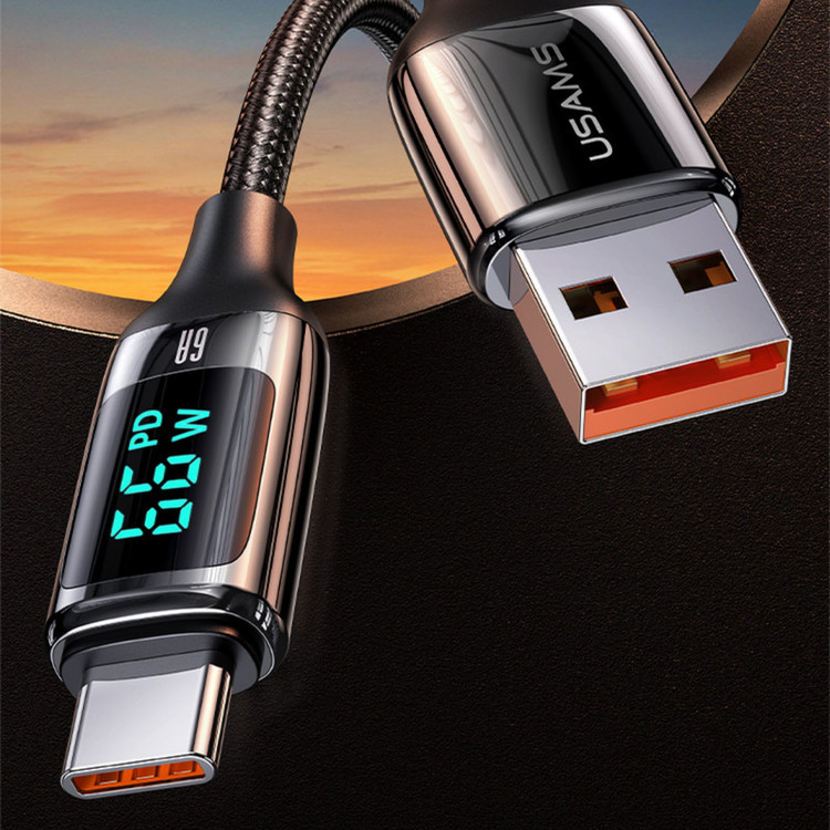 کابل تبدیل USB به USB-C مدل US-SJ544-66W طول 1.2 متر
