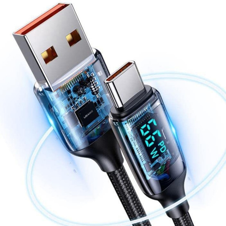 کابل تبدیل USB به USB-C مدل US-SJ544-66W طول 1.2 متر