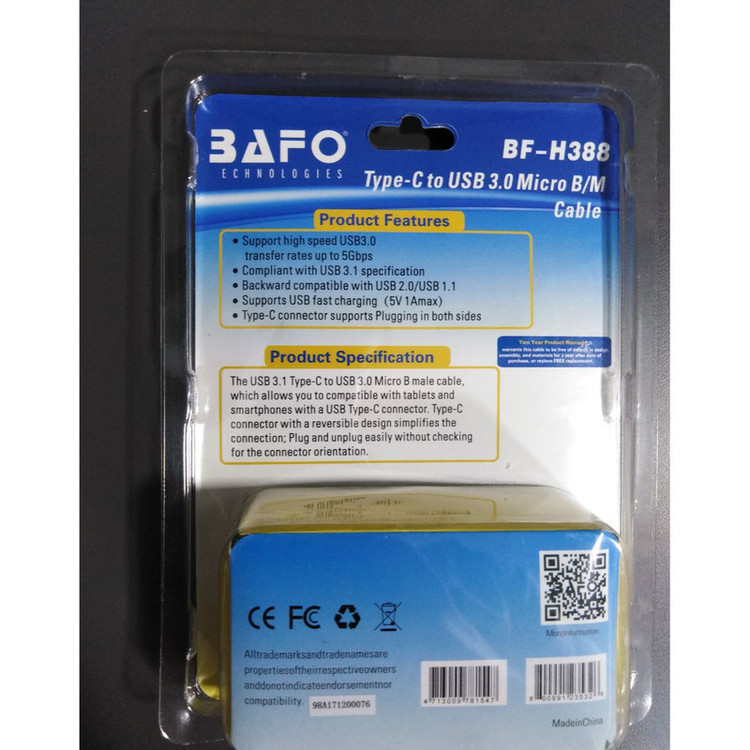 کابل USB-C بافو مدل BF-H388 طول 1.5 متر