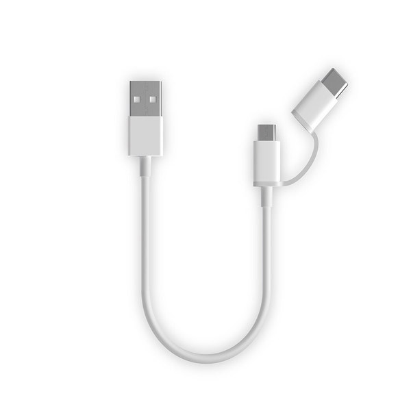 کابل تبدیل USB به USB-C/Micro USB زد ام آی مدلAL511 طول 0.3 متر