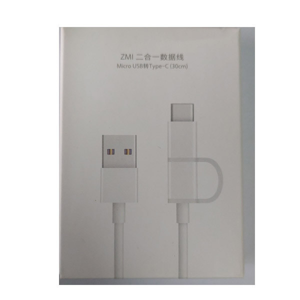 کابل تبدیل USB به USB-C/Micro USB زد ام آی مدلAL511 طول 0.3 متر