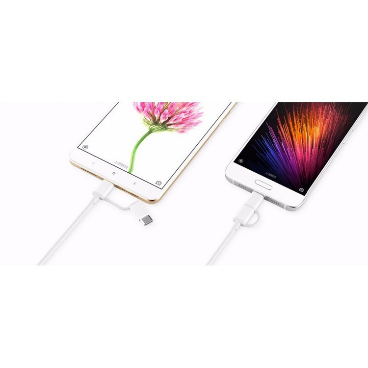 کابل تبدیل USB به USB-C/Micro USB زد ام آی مدلAL511 طول 0.3 متر