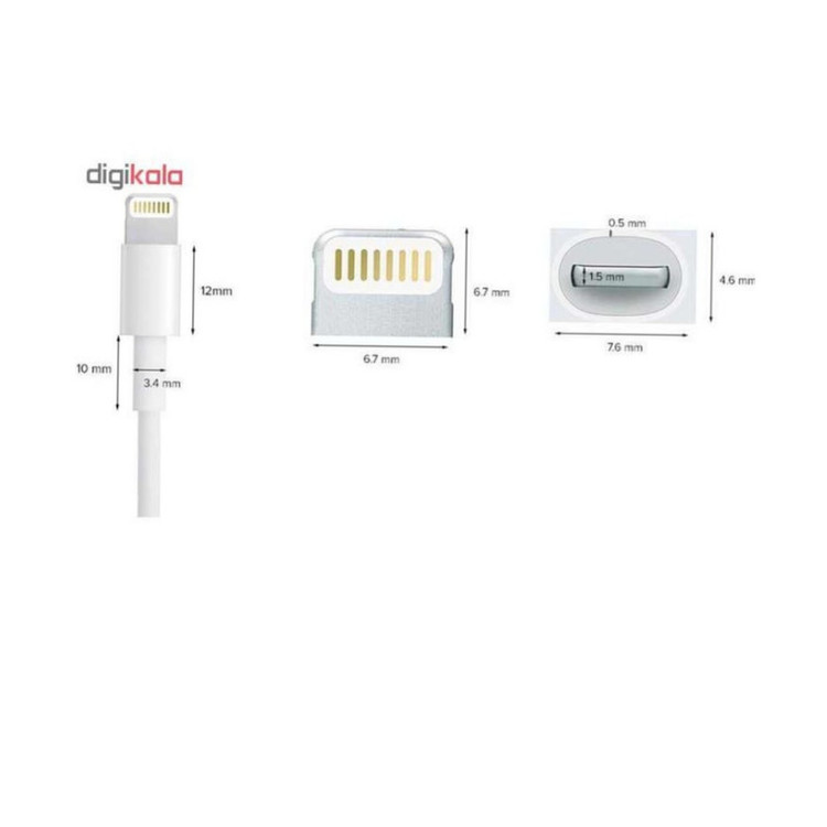 کابل تبدیل USB به لایتنینگ مدل p001 طول 1 متر