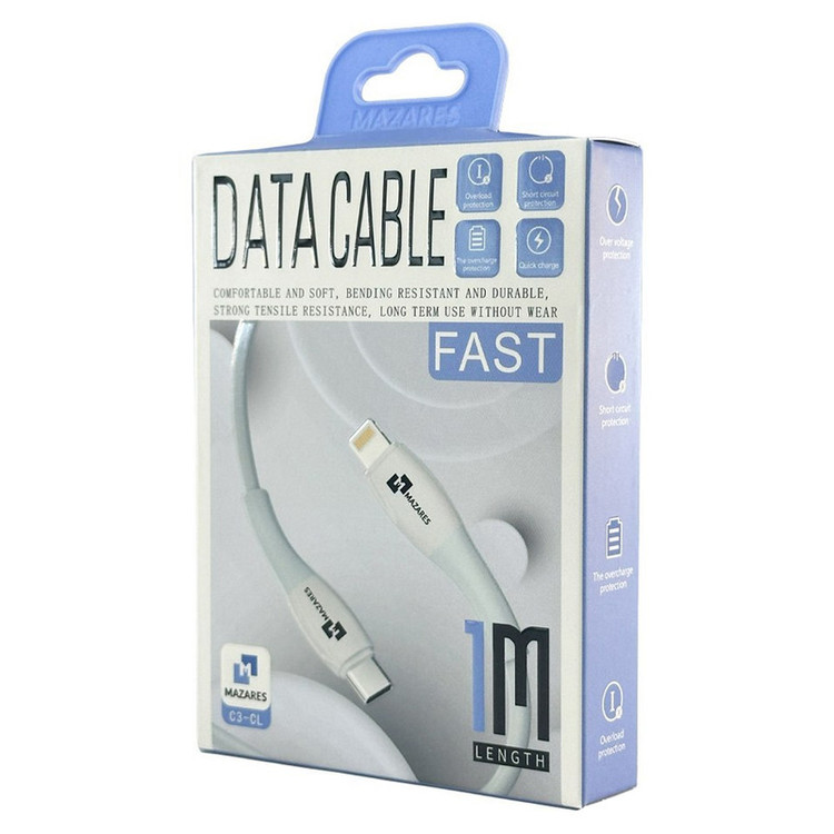 کابل تبدیل USB-C به لایتنینگ مازارس مدل C3CL طول 1 متر